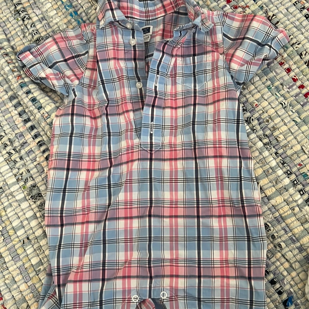 Janie and Jack Plaid Romper